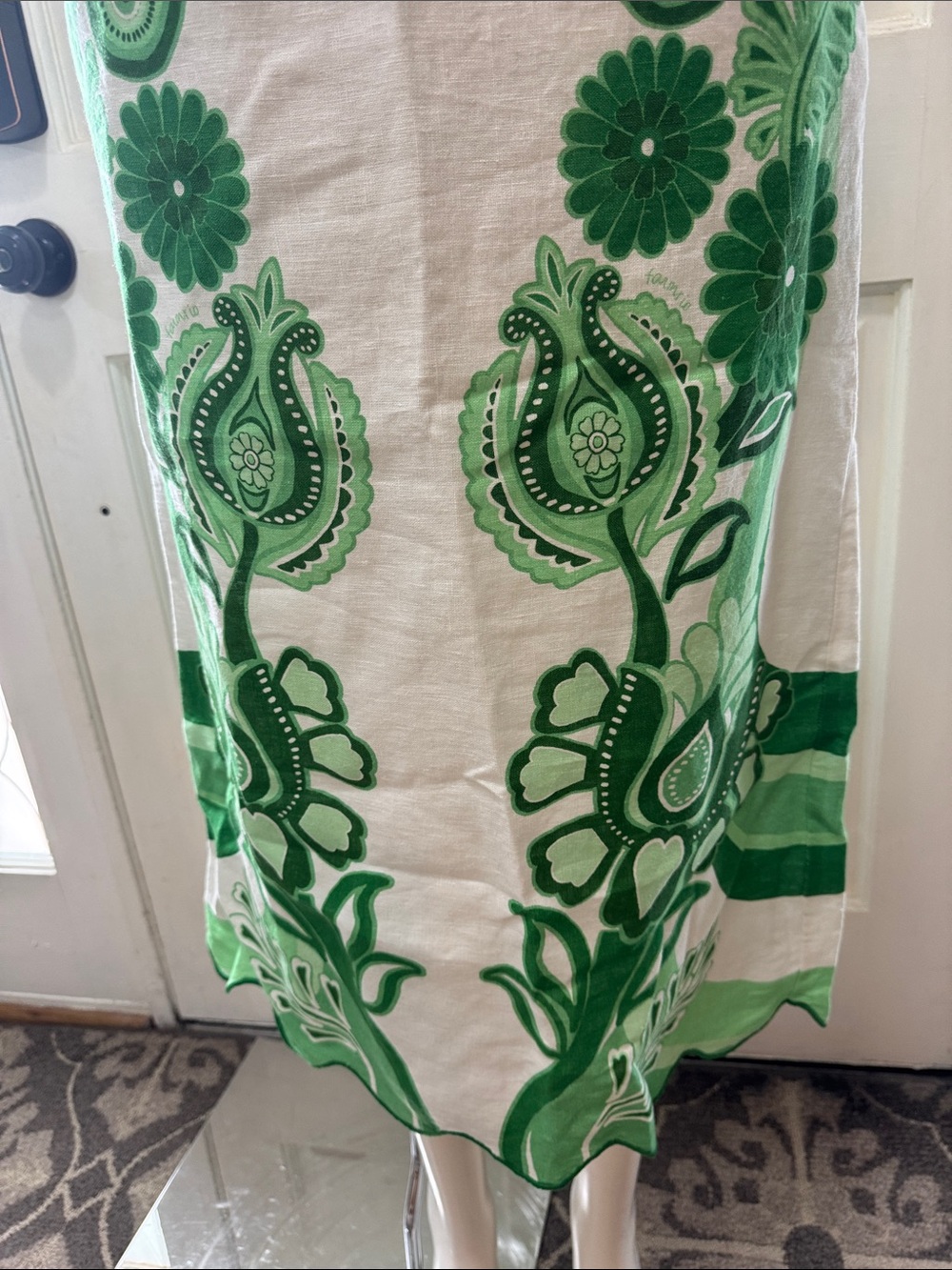 Farm Rio Color  Festival Linen Midi Skirt Size XSMALL - Picture 5 of 14